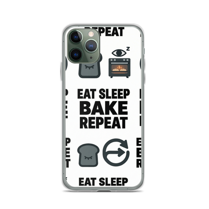 Eat Sleep Bake Repeat Clear Case for iPhone® Bags & Accessories > Phone Cases ZomaModa