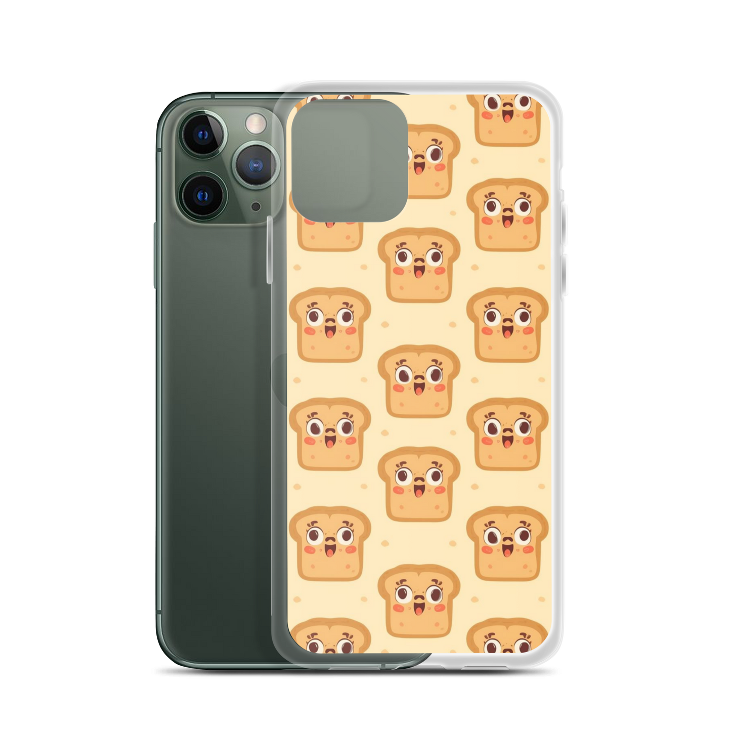 Funny Bread Faces Clear Case for iPhone® iPhone 11 Pro Bags & Accessories > Phone Cases ZomaModa