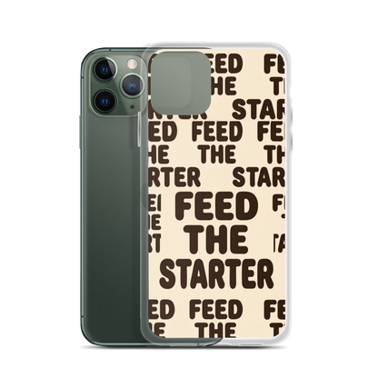 Feed the Starter Repeating Text Clear Case for iPhone® iPhone 11 Pro Bags & Accessories > Phone Cases ZomaModa