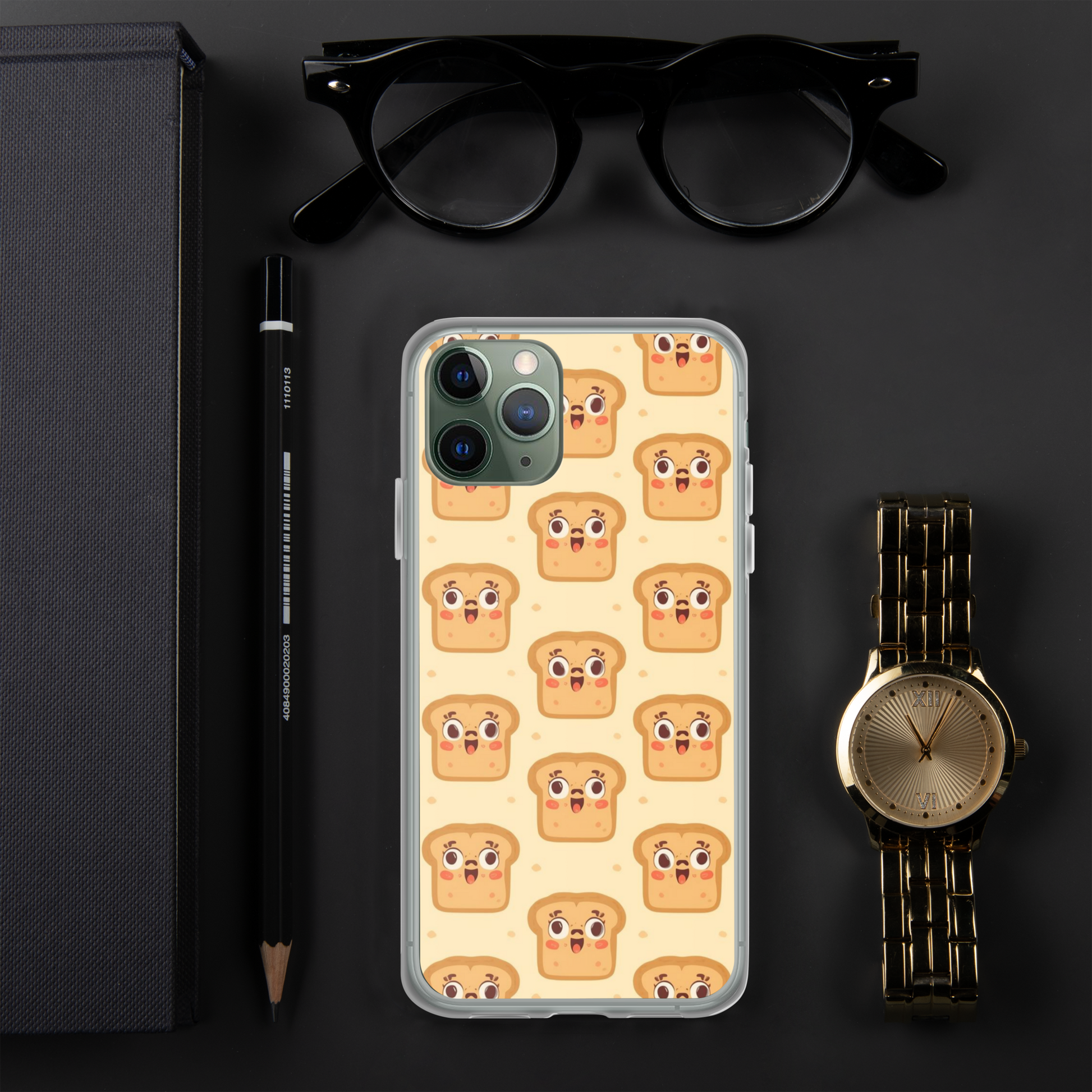 Funny Bread Faces Clear Case for iPhone® Bags & Accessories > Phone Cases ZomaModa