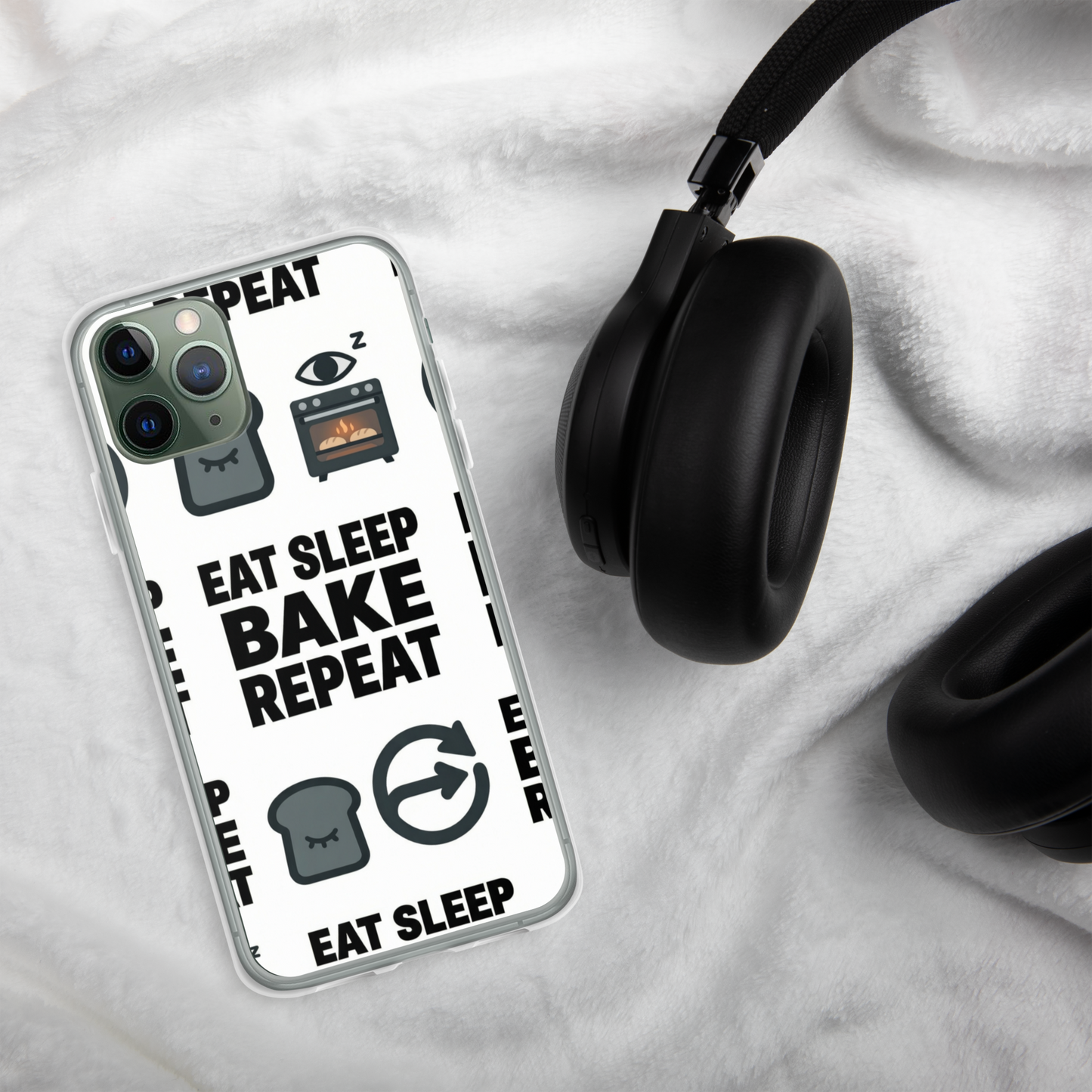 Eat Sleep Bake Repeat Clear Case for iPhone® Bags & Accessories > Phone Cases ZomaModa