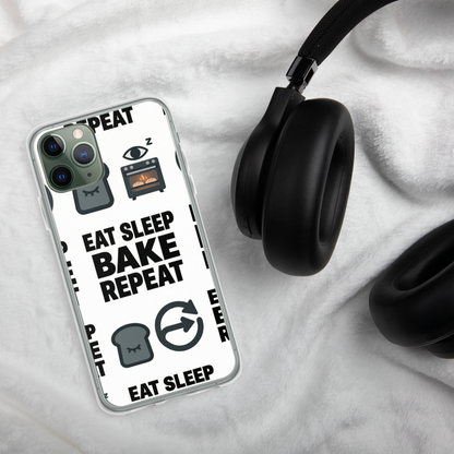 Eat Sleep Bake Repeat Clear Case for iPhone® Bags & Accessories > Phone Cases ZomaModa