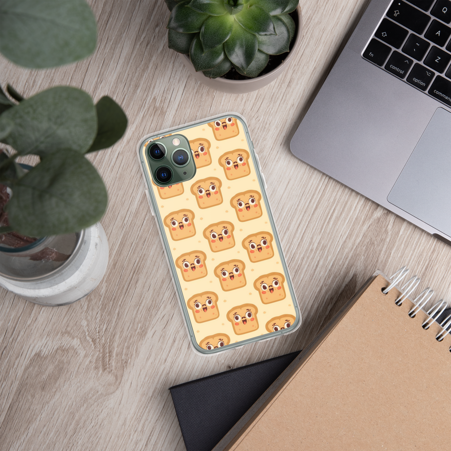 Funny Bread Faces Clear Case for iPhone® Bags & Accessories > Phone Cases ZomaModa