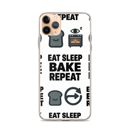 Eat Sleep Bake Repeat Clear Case for iPhone® Bags & Accessories > Phone Cases ZomaModa