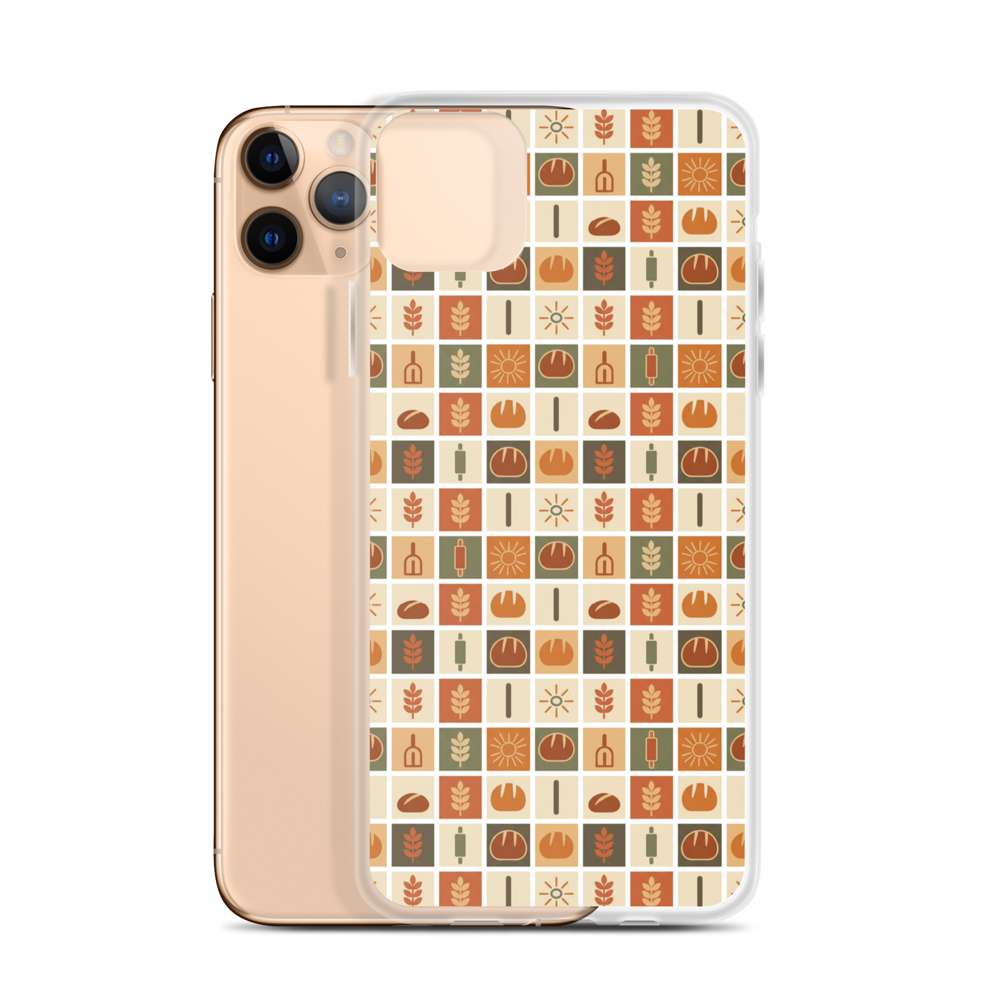 Retro Bread Stamp Clear Case for iPhone® iPhone 11 Pro Max Bags & Accessories > Phone Cases ZomaModa