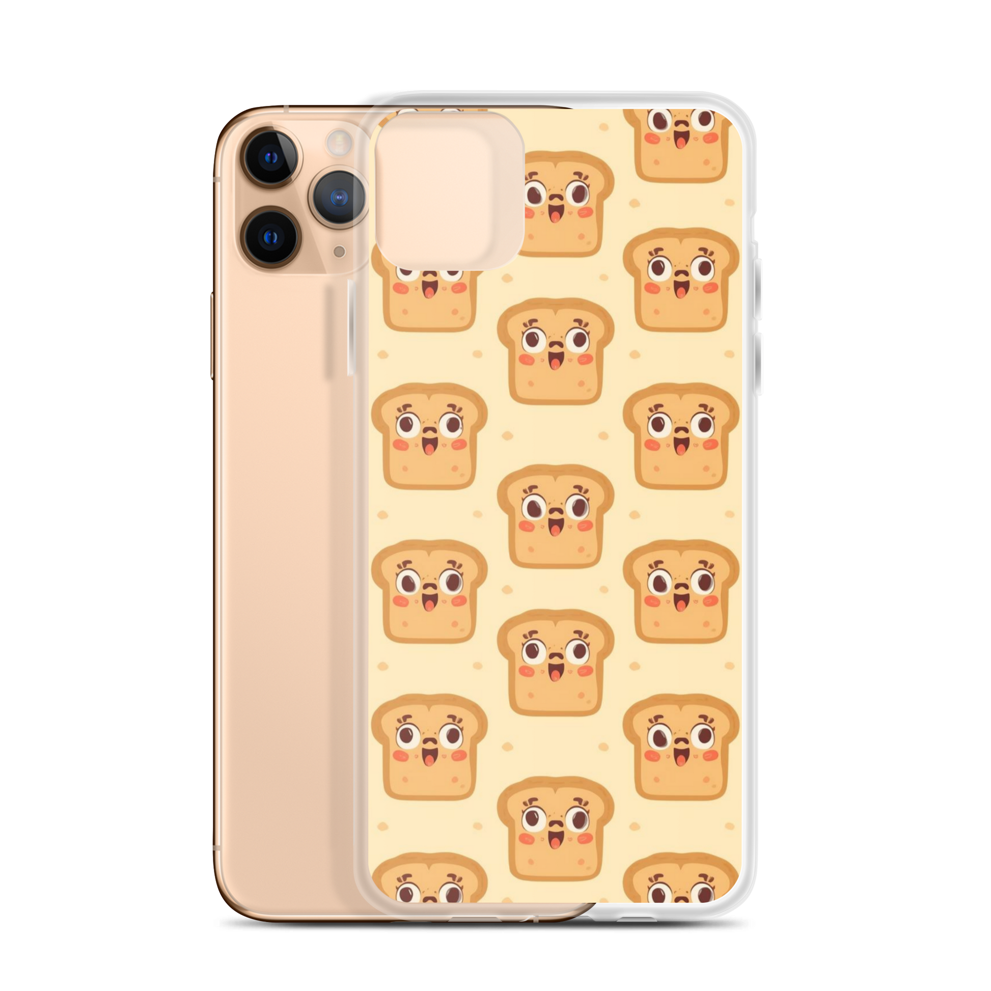 Funny Bread Faces Clear Case for iPhone® iPhone 11 Pro Max Bags & Accessories > Phone Cases ZomaModa