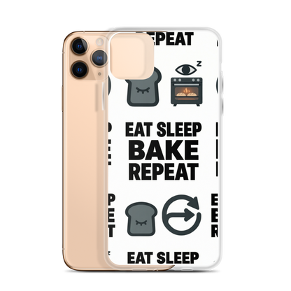 Eat Sleep Bake Repeat Clear Case for iPhone® iPhone 11 Pro Max Bags & Accessories > Phone Cases ZomaModa