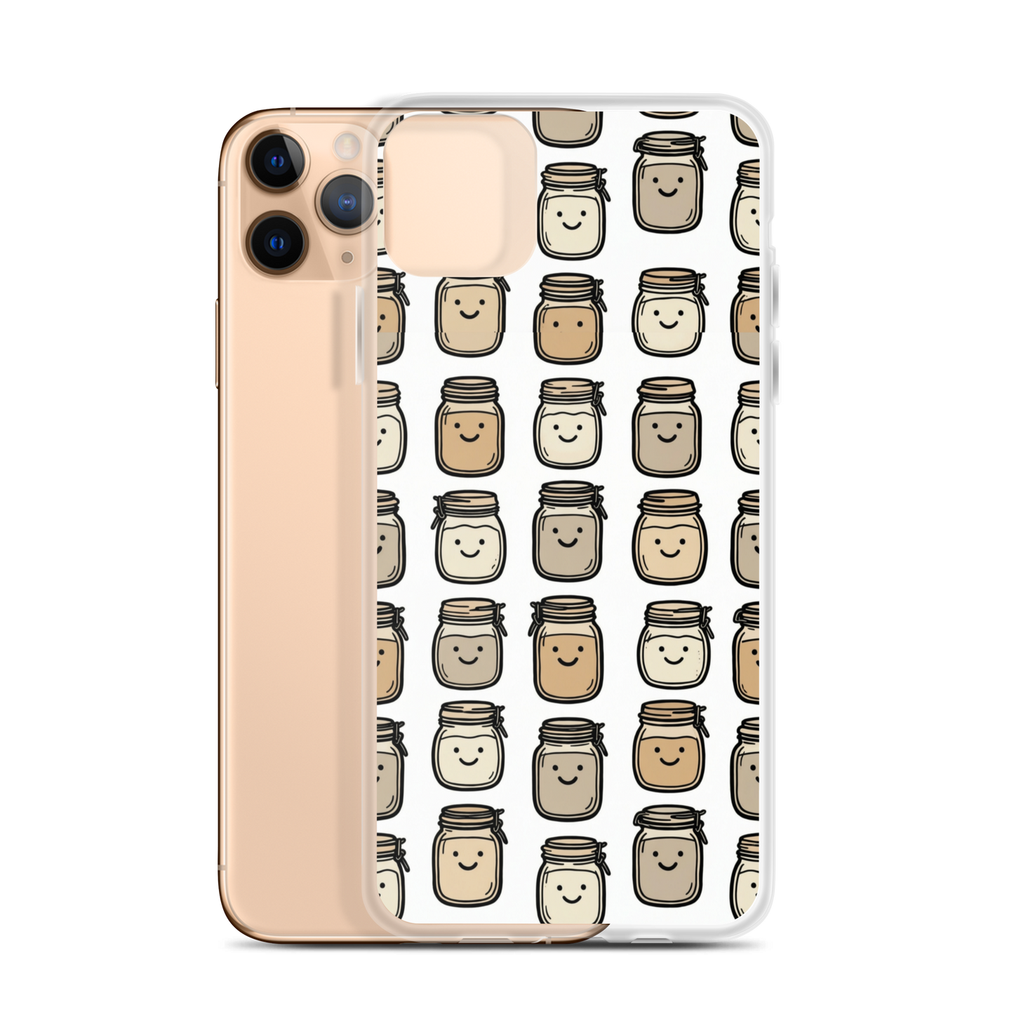 Cute Sourdough Starter Jars Clear Case for iPhone® iPhone 11 Pro Max Bags & Accessories > Phone Cases ZomaModa