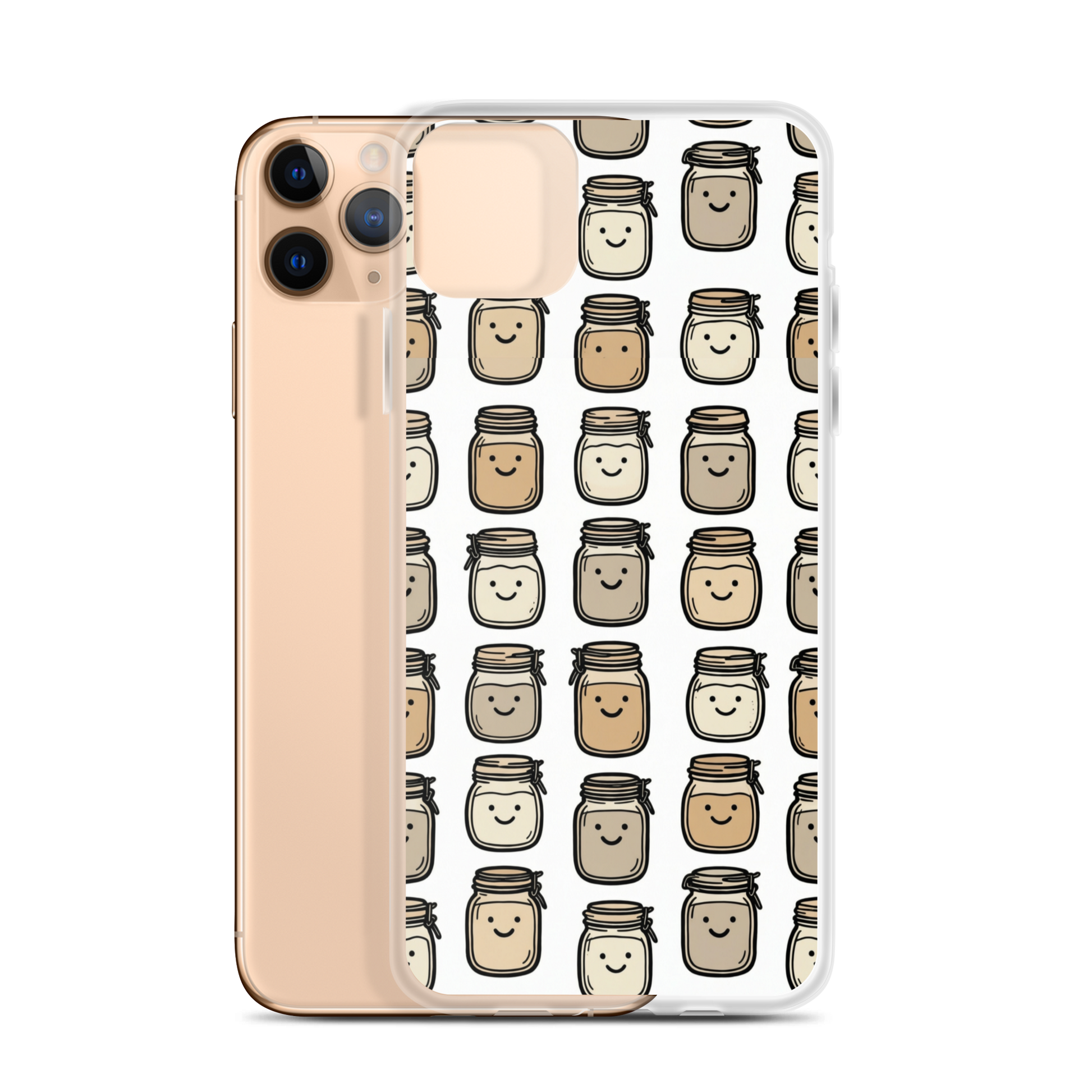 Cute Sourdough Starter Jars Clear Case for iPhone® iPhone 11 Pro Max Bags & Accessories > Phone Cases ZomaModa