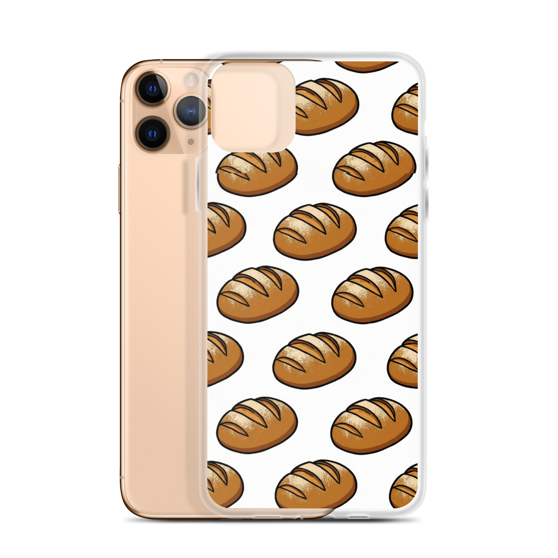 Floating Sourdough Loaves Pattern Clear Case for iPhone® iPhone 11 Pro Max Bags & Accessories > Phone Cases ZomaModa