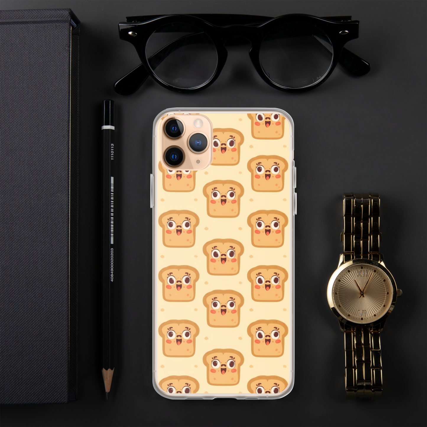 Funny Bread Faces Clear Case for iPhone® Bags & Accessories > Phone Cases ZomaModa