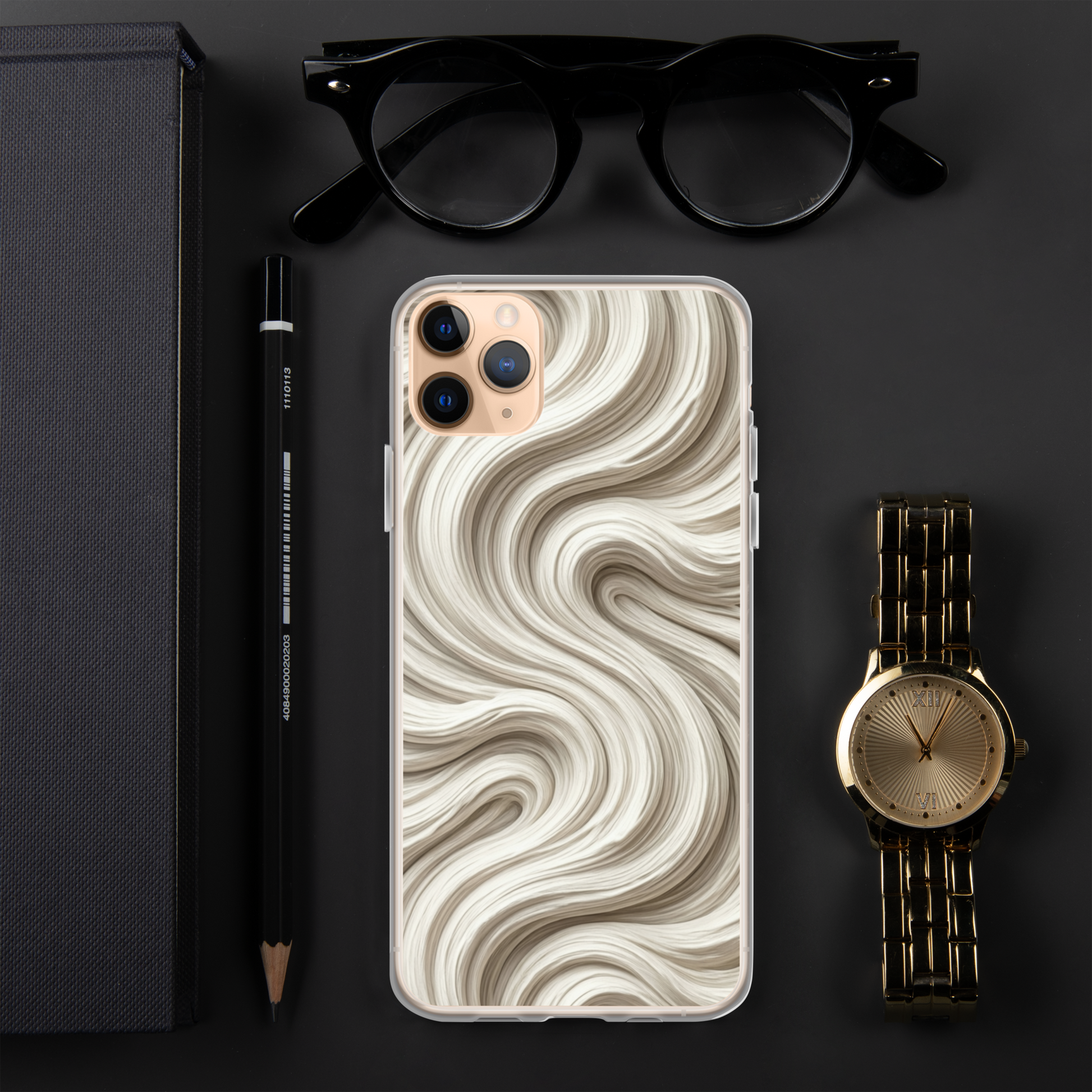 Minimal Flour Swirl Baking Clear Case for iPhone® Bags & Accessories > Phone Cases ZomaModa