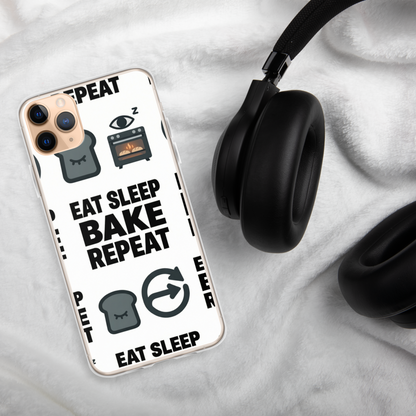 Eat Sleep Bake Repeat Clear Case for iPhone® Bags & Accessories > Phone Cases ZomaModa