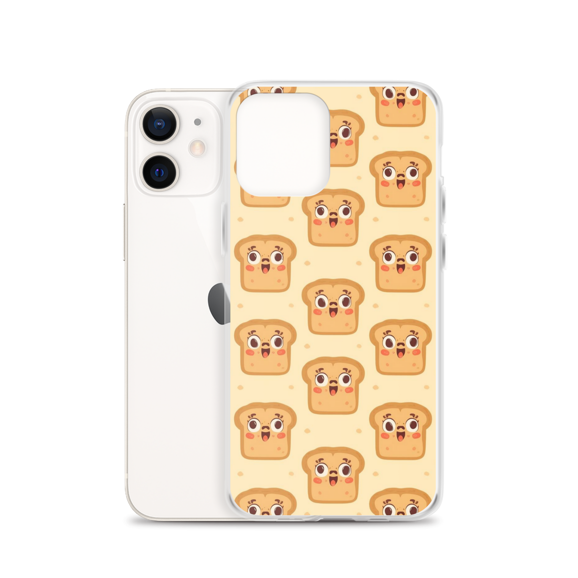 Funny Bread Faces Clear Case for iPhone® Bags & Accessories > Phone Cases ZomaModa