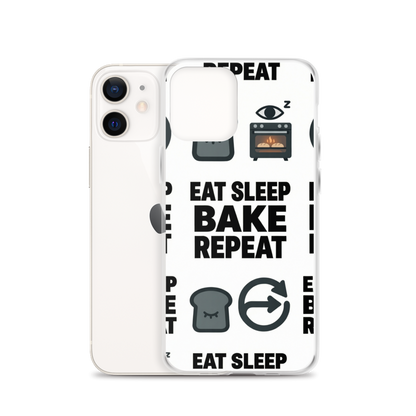 Eat Sleep Bake Repeat Clear Case for iPhone® Bags & Accessories > Phone Cases ZomaModa