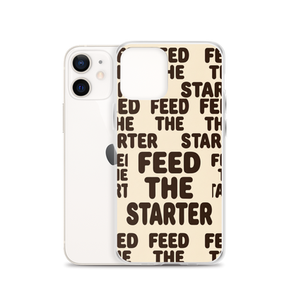 Feed the Starter Repeating Text Clear Case for iPhone® Bags & Accessories > Phone Cases ZomaModa