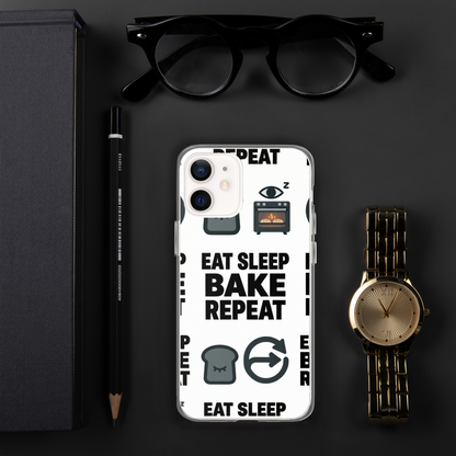 Eat Sleep Bake Repeat Clear Case for iPhone® Bags & Accessories > Phone Cases ZomaModa