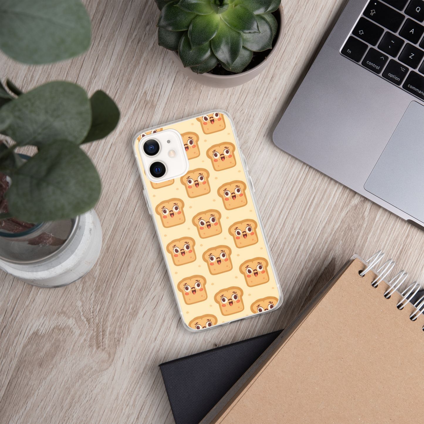 Funny Bread Faces Clear Case for iPhone® Bags & Accessories > Phone Cases ZomaModa