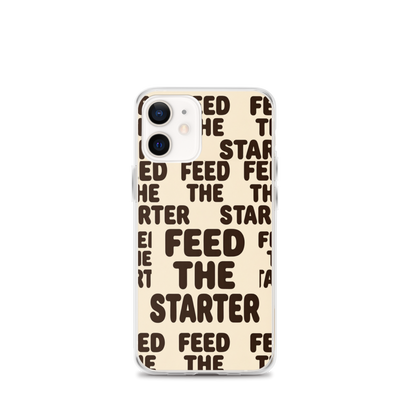Feed the Starter Repeating Text Clear Case for iPhone® iPhone 12 mini Bags & Accessories > Phone Cases ZomaModa