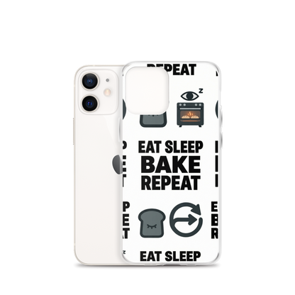 Eat Sleep Bake Repeat Clear Case for iPhone® Bags & Accessories > Phone Cases ZomaModa