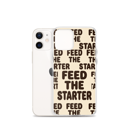 Feed the Starter Repeating Text Clear Case for iPhone® Bags & Accessories > Phone Cases ZomaModa
