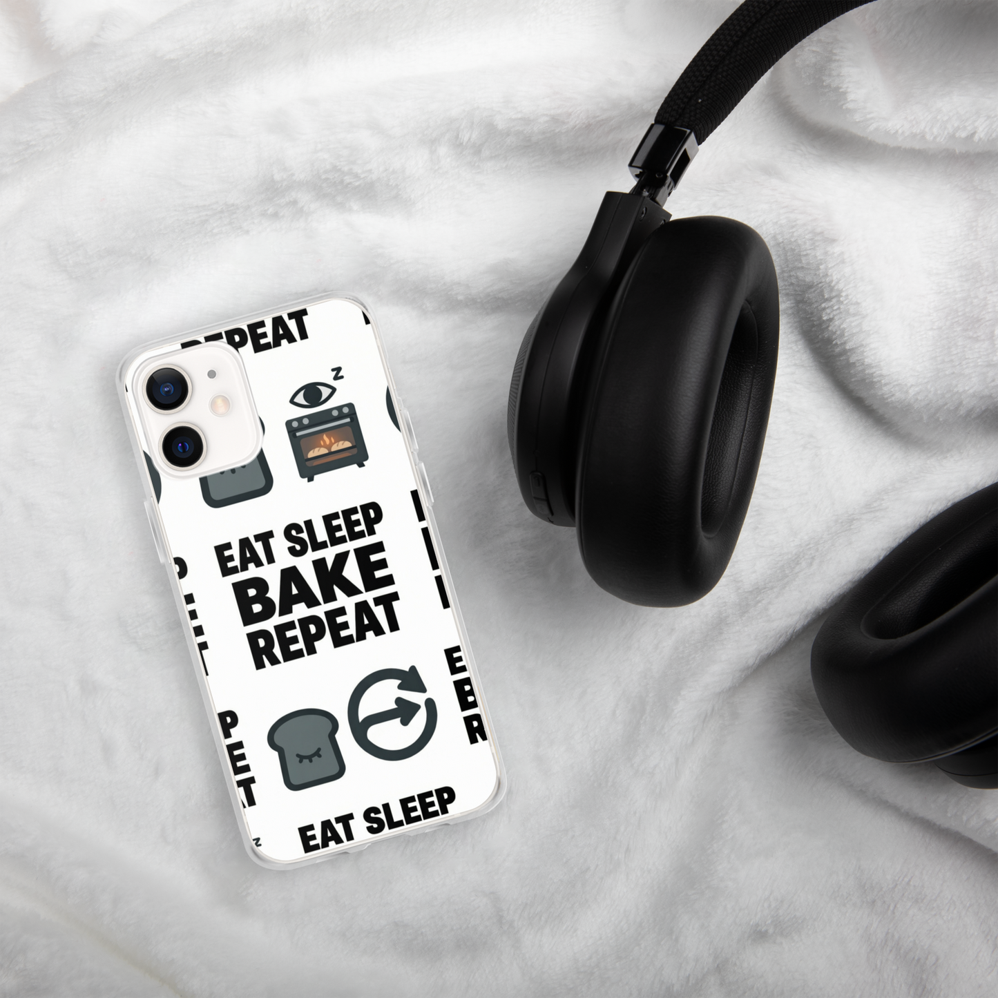 Eat Sleep Bake Repeat Clear Case for iPhone® Bags & Accessories > Phone Cases ZomaModa