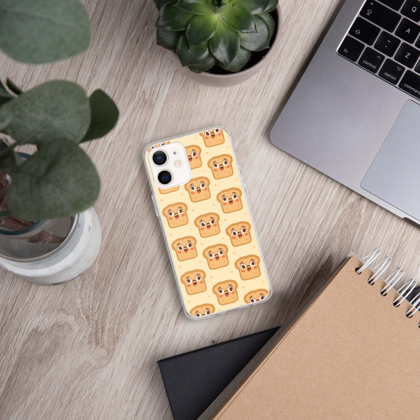 Funny Bread Faces Clear Case for iPhone® Bags & Accessories > Phone Cases ZomaModa