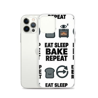 Eat Sleep Bake Repeat Clear Case for iPhone® Bags & Accessories > Phone Cases ZomaModa