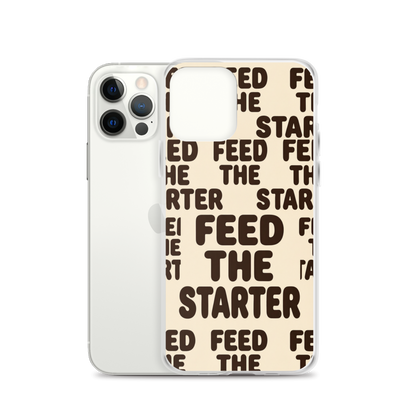 Feed the Starter Repeating Text Clear Case for iPhone® Bags & Accessories > Phone Cases ZomaModa