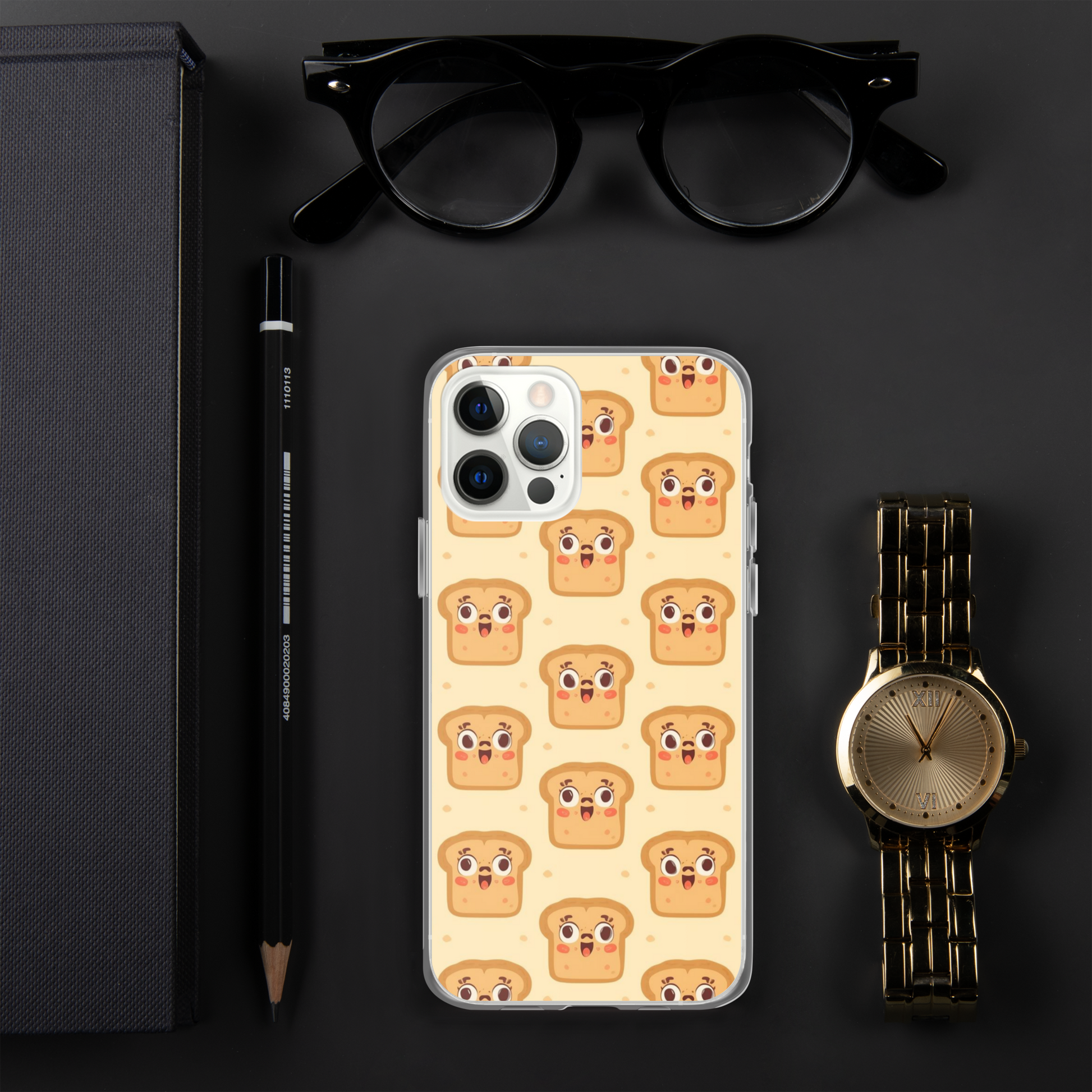 Funny Bread Faces Clear Case for iPhone® Bags & Accessories > Phone Cases ZomaModa