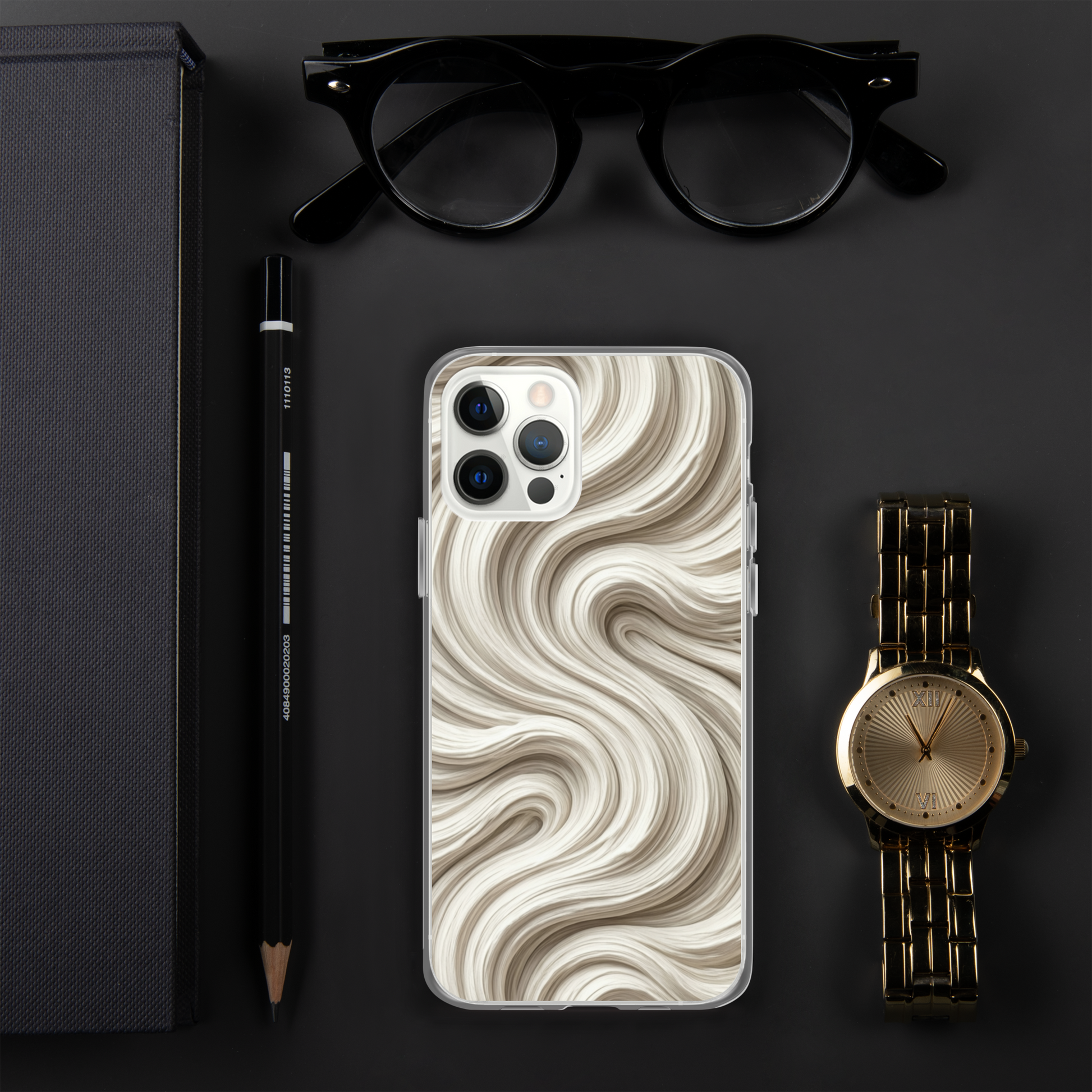 Minimal Flour Swirl Baking Clear Case for iPhone® Bags & Accessories > Phone Cases ZomaModa