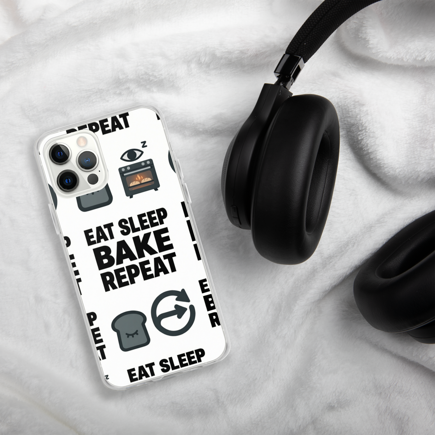 Eat Sleep Bake Repeat Clear Case for iPhone® Bags & Accessories > Phone Cases ZomaModa