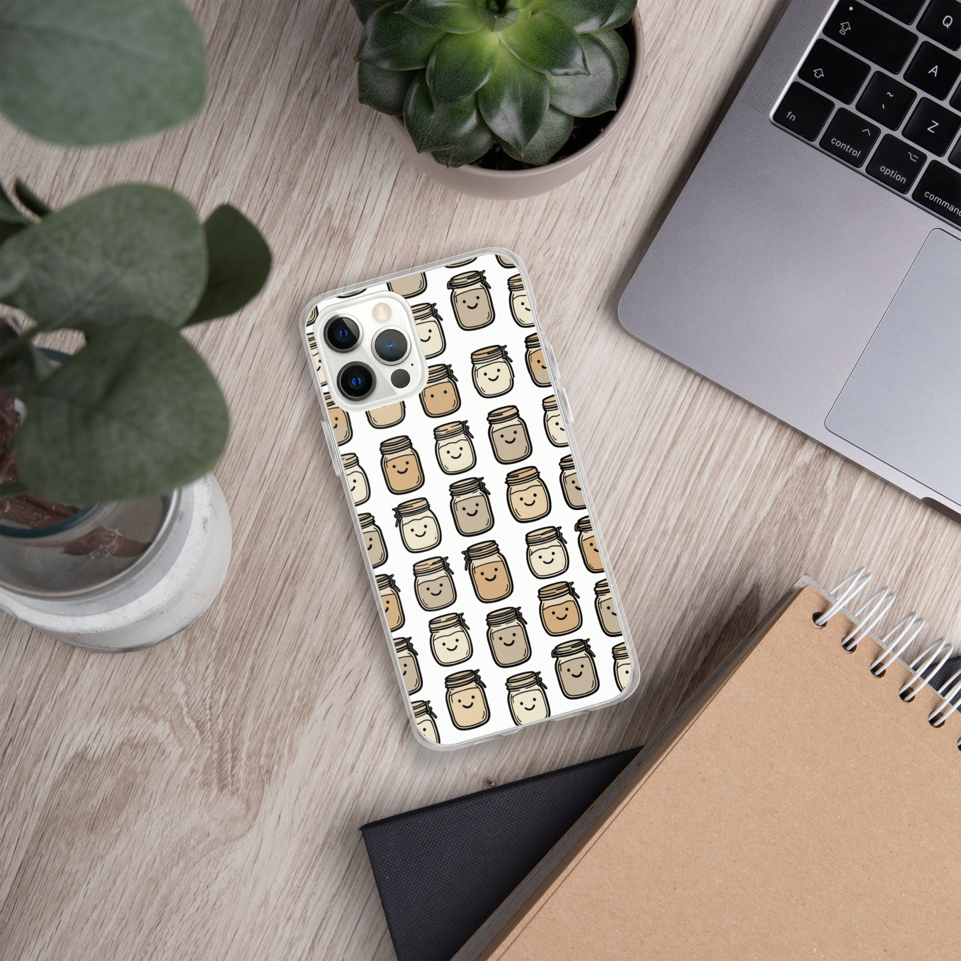 Cute Sourdough Starter Jars Clear Case for iPhone® Bags & Accessories > Phone Cases ZomaModa