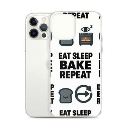 Eat Sleep Bake Repeat Clear Case for iPhone® Bags & Accessories > Phone Cases ZomaModa