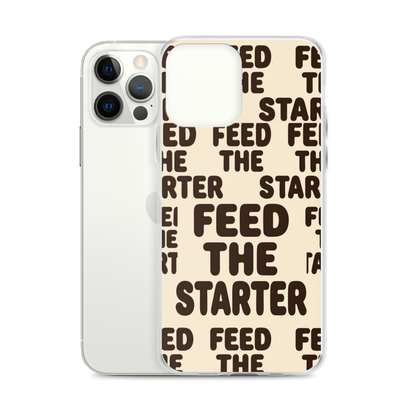 Feed the Starter Repeating Text Clear Case for iPhone® Bags & Accessories > Phone Cases ZomaModa