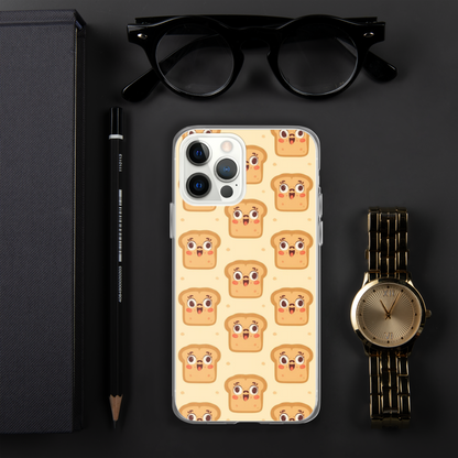Funny Bread Faces Clear Case for iPhone® Bags & Accessories > Phone Cases ZomaModa