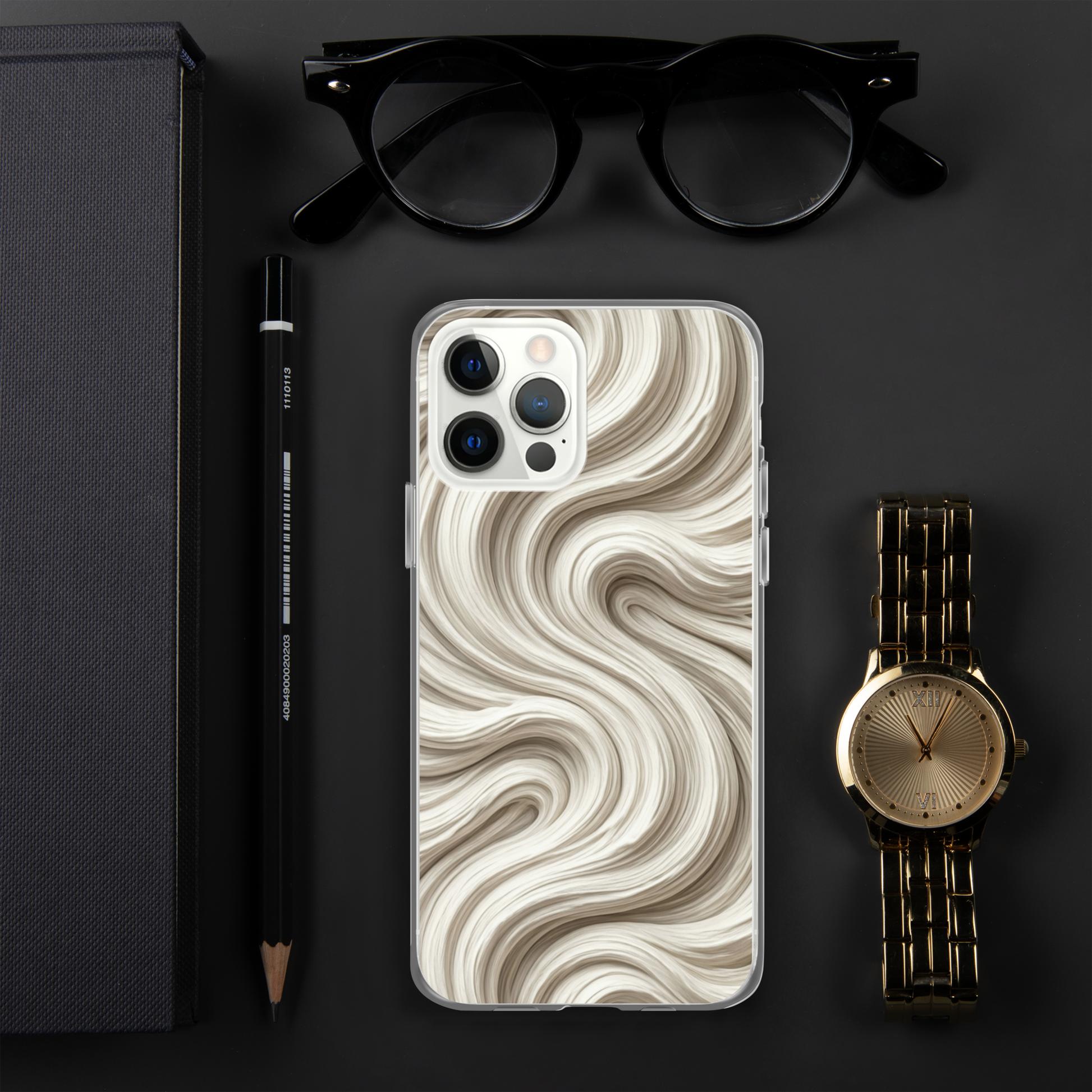 Minimal Flour Swirl Baking Clear Case for iPhone® Bags & Accessories > Phone Cases ZomaModa