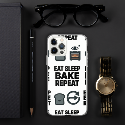 Eat Sleep Bake Repeat Clear Case for iPhone® Bags & Accessories > Phone Cases ZomaModa