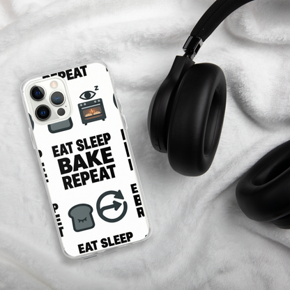 Eat Sleep Bake Repeat Clear Case for iPhone® Bags & Accessories > Phone Cases ZomaModa