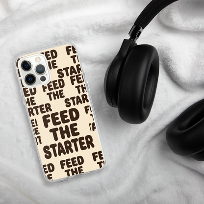 Feed the Starter Repeating Text Clear Case for iPhone® Bags & Accessories > Phone Cases ZomaModa