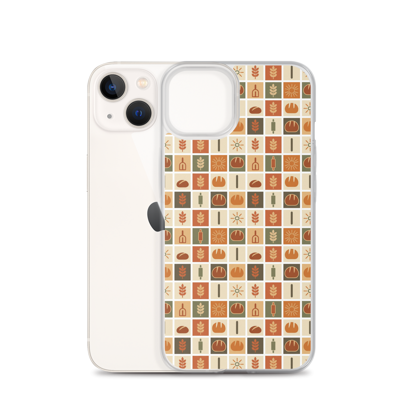 Retro Bread Stamp Clear Case for iPhone® Bags & Accessories > Phone Cases ZomaModa