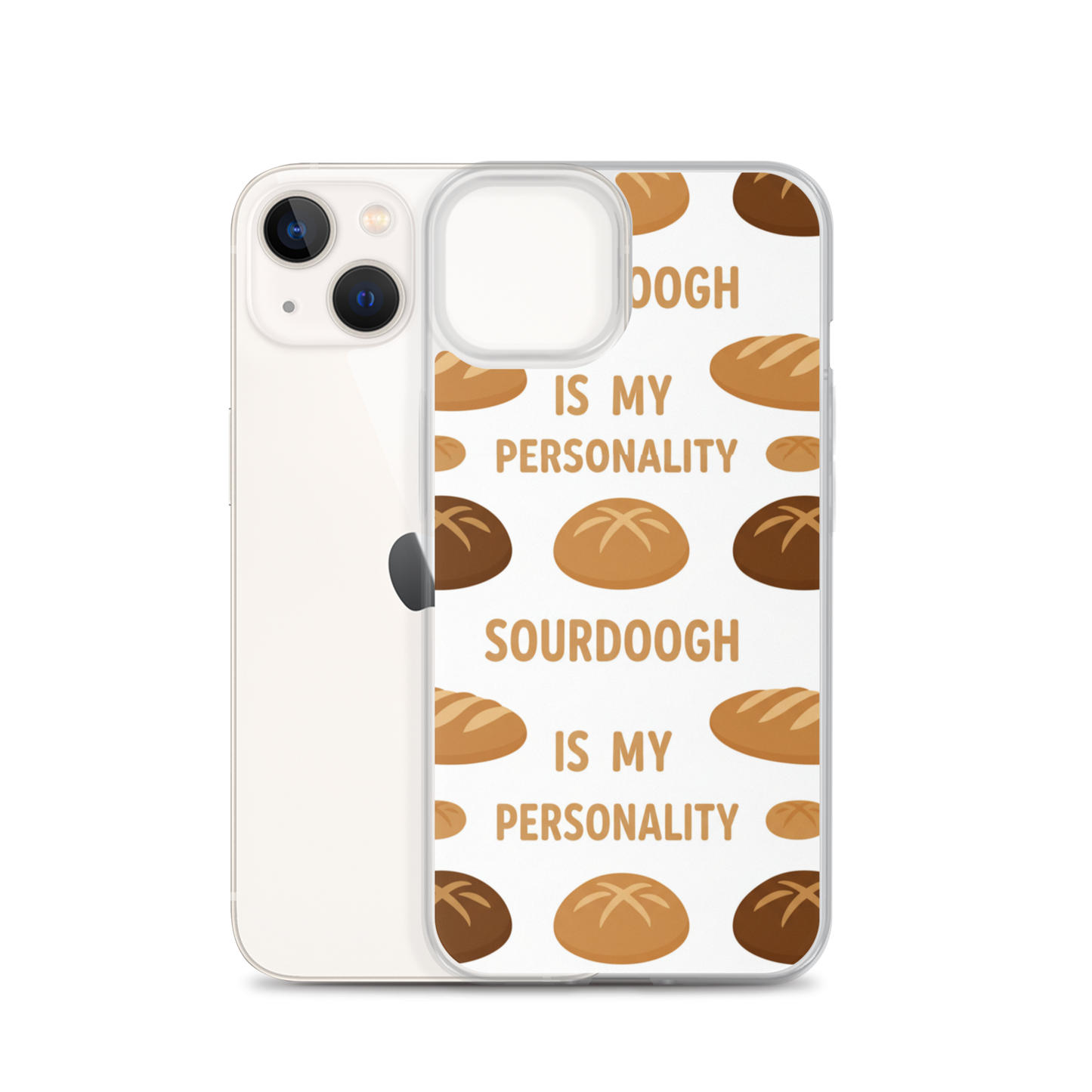 Sourdough Is My Personality Clear Case for iPhone® Bags & Accessories > Phone Cases ZomaModa