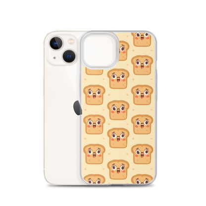 Funny Bread Faces Clear Case for iPhone® Bags & Accessories > Phone Cases ZomaModa