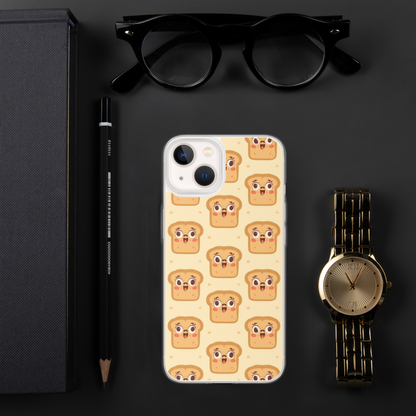 Funny Bread Faces Clear Case for iPhone® Bags & Accessories > Phone Cases ZomaModa