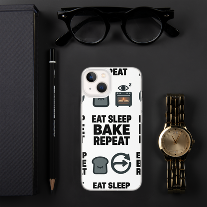 Eat Sleep Bake Repeat Clear Case for iPhone® Bags & Accessories > Phone Cases ZomaModa