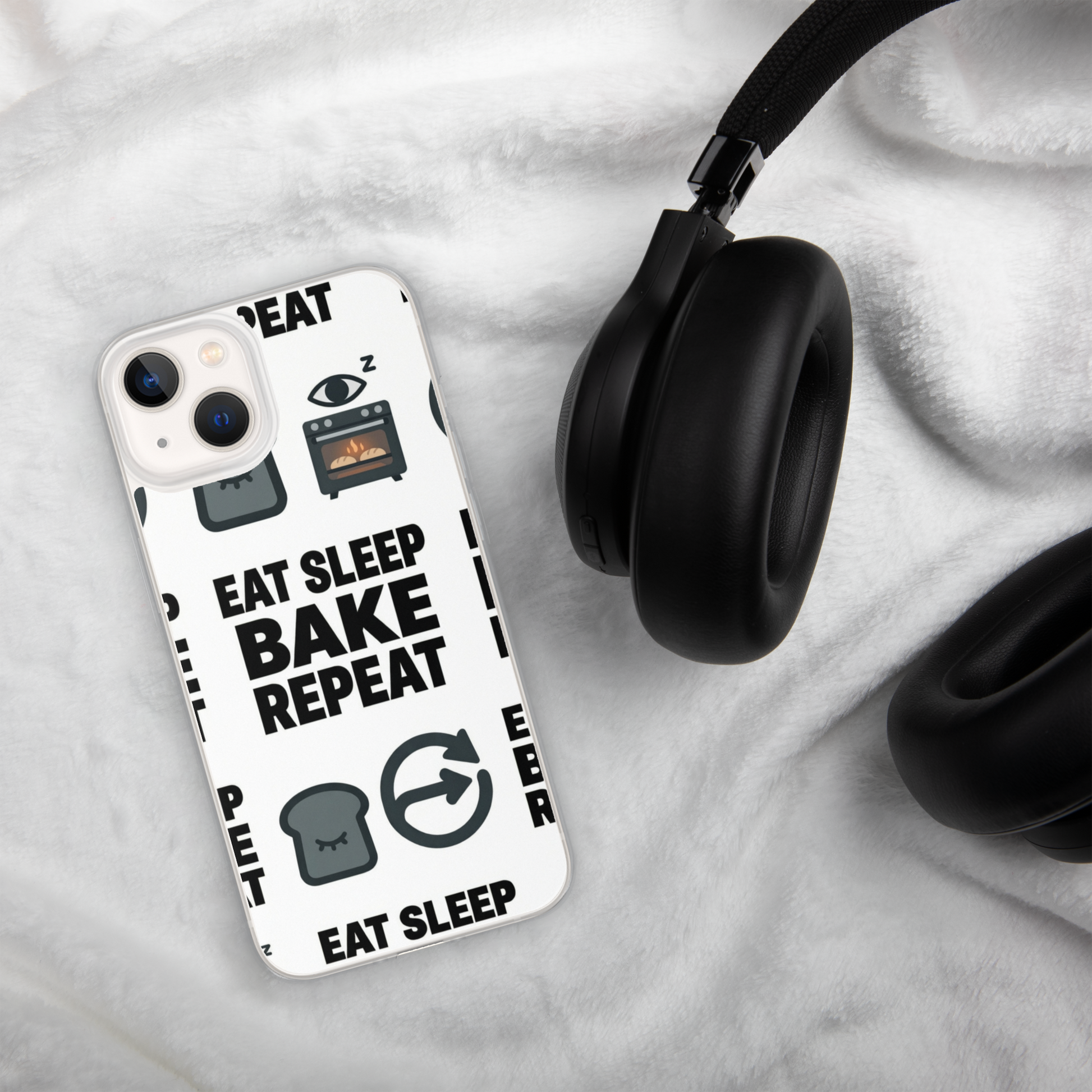 Eat Sleep Bake Repeat Clear Case for iPhone® Bags & Accessories > Phone Cases ZomaModa