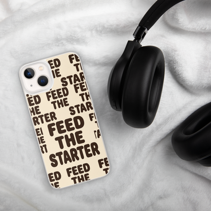 Feed the Starter Repeating Text Clear Case for iPhone® Bags & Accessories > Phone Cases ZomaModa
