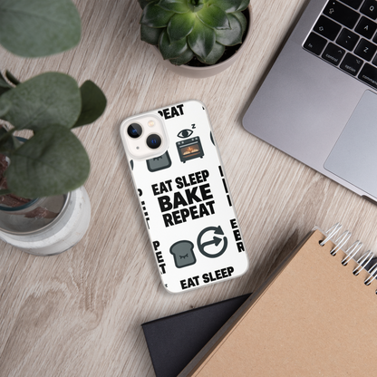 Eat Sleep Bake Repeat Clear Case for iPhone® Bags & Accessories > Phone Cases ZomaModa