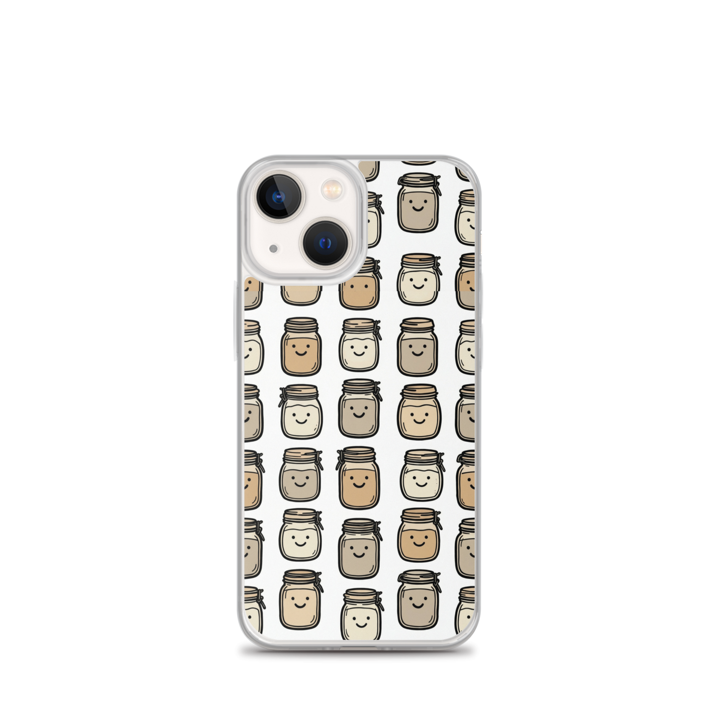 Cute Sourdough Starter Jars Clear Case for iPhone® iPhone 13 mini Bags & Accessories > Phone Cases ZomaModa