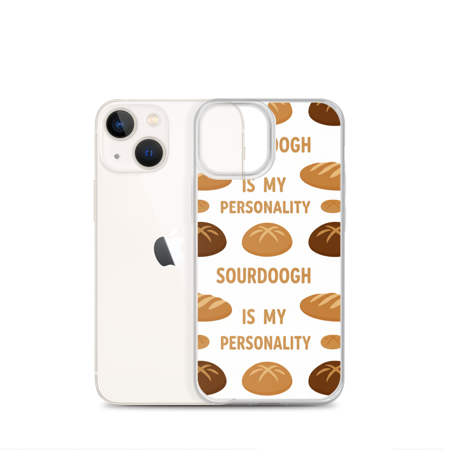 Sourdough Is My Personality Clear Case for iPhone® Bags & Accessories > Phone Cases ZomaModa